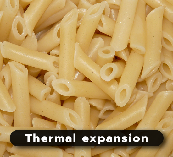 การขยายตัวของเส้นพาสต้า Thermal expansion